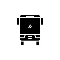 Bus, Autobus, Public, Transportation Solid Icon Vector Illustration Logo Template. Suitable For Many Purposes.