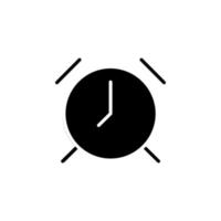alarma, plantilla de logotipo de ilustración de vector de icono sólido de temporizador. adecuado para muchos propósitos.