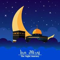 isra miraj vector illustration. suitable for your banner template.
