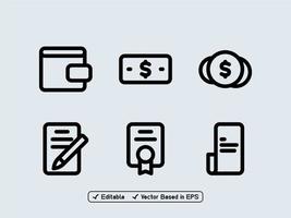 Set of business icons vector