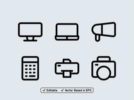 Set of electronic icons vector