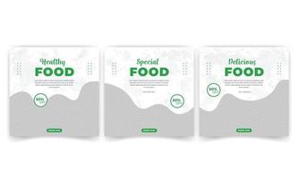 Food and Restaurant Social Media Post Template Design. Social media banner for food business. vector