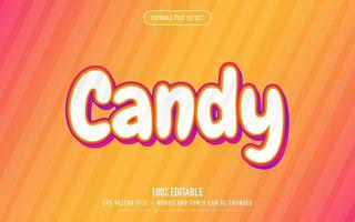 candy text effect on orange gradient background vector