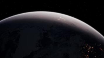pianeta globo terrestre dall'orbita spaziale video