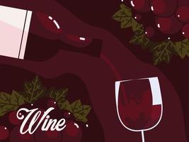 wine bottle pouring vector