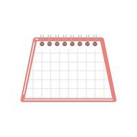 notebook with squared sheet vector