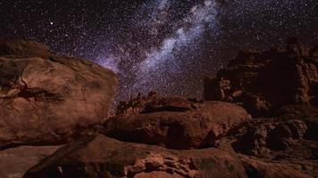 voie lactée au parc en pierre naturelle du grand canyon video