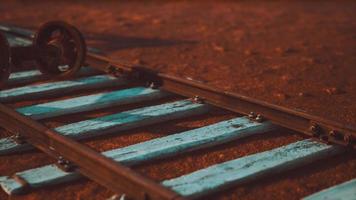 Abandoned railway tracks in the desert video