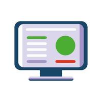 computer screen website vector