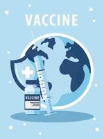 medicina mundial de las vacunas vector