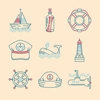 nautical and marine vector