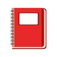notepad with spiral vector