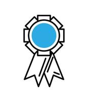 icono de premio de roseta vector