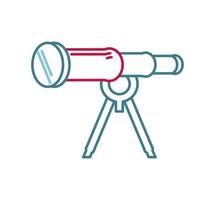 telescope line icon vector