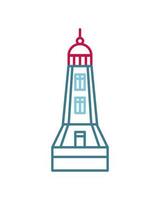 lighthouse line icon vector