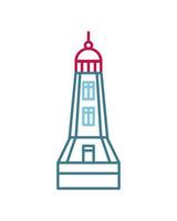 lighthouse line icon vector