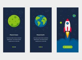 planetas y concepto de espacio. puede usarse para banner web, infografías, imágenes de héroes. ilustración vectorial isométrica plana aislada sobre fondo blanco. vector