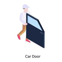 Download premium isometric icon of car door vector