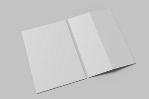 A4 mockup, blank template.3D rendering photo