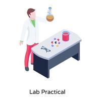 A lab practical vector, lab examination vector