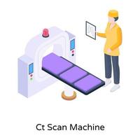 A ct scan machine in isometric vector download