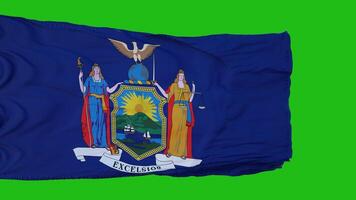 Flag of New York on Green Screen. Perfect for your own background using green screen. 3d rendering photo