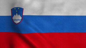 Flag of the Republic of Slovenia, waving in wind. 3d illustration photo