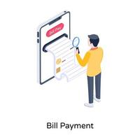 Have a look at this amazing isometric concept icon of bill payment vector