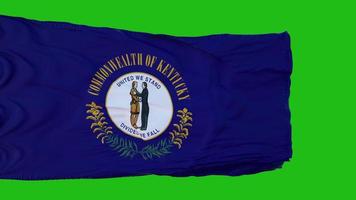 bandera de kentucky en pantalla verde. perfecto para su propio fondo con pantalla verde. representación 3d foto