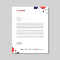 Company business letterhead template with round circles