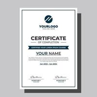 Creative And Minimalist Certificate vector