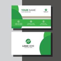 Green And White Simple Business Card vector