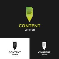 Content Writer Logo vector