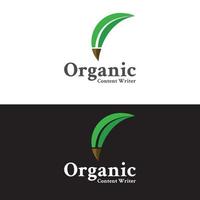 logotipo de escritor de contenido orgánico vector