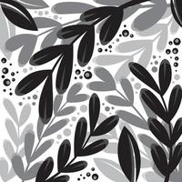 black white gray vines background vector