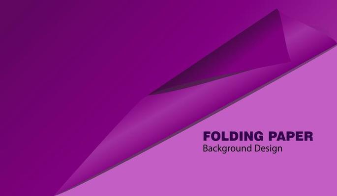 Illustration of folded paper. Elegant purple abstract background. Vector.