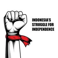 indonesia lucha por la independencia vector