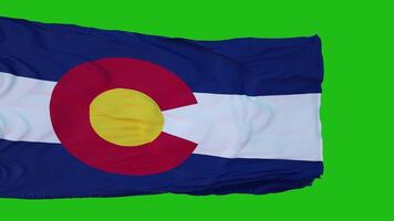 bandera de colorado en pantalla verde. perfecto para su propio fondo con pantalla verde. representación 3d foto