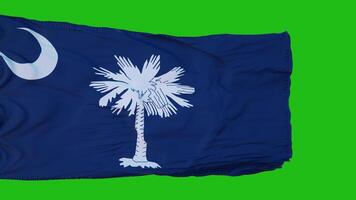 Flag of South Carolina on Green Screen. Perfect for your own background using green screen. 3d rendering photo