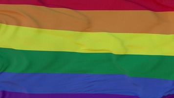 Realistic flag of LGBT pride waving in the wind. 3d rendering photo