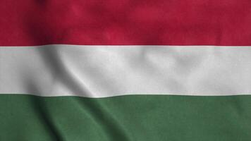 Hungary flag waving in the wind. National flag of Hungary. 3d rendering photo