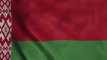 Flag of Belarus waving in the wind. 3d illustration photo