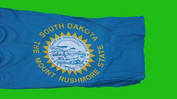 Flag of South Dakota on Green Screen. Perfect for your own background using green screen. 3d rendering photo