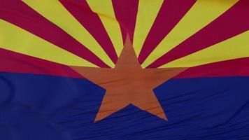 Flag of Arizona state, region of the United States, waving at wind. 3d rendering photo