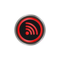 Wifi button icon logo template illustration vector