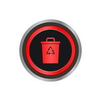 This is Trash can button icon logo vector