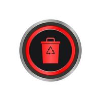 This is Trash can button icon logo vector