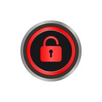 This is button Padlock vector icon logo