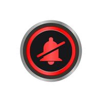 This is silent button icon logo vector