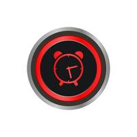 esta es la plantilla de logotipo de icono de botón de alarma vector